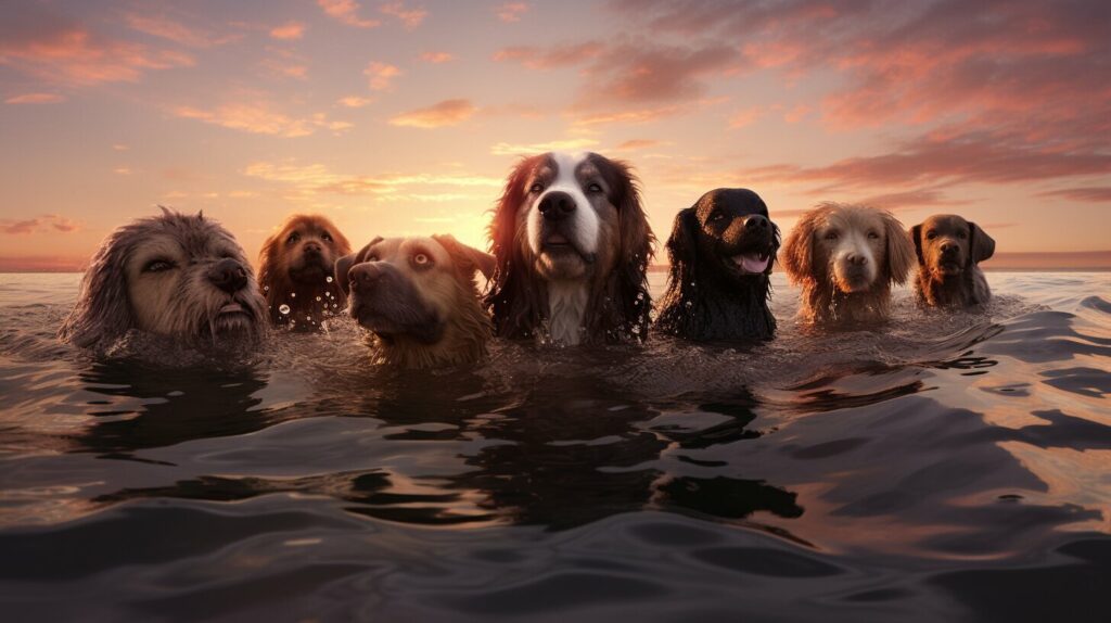 wie schwimmen hunde